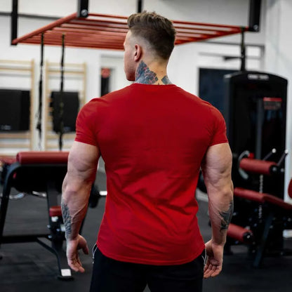 Tshirt for Men Bodybuilding  Graphic T Shirts Workout Fitness Men Clothing Short Sleeve Shirt Street Wear