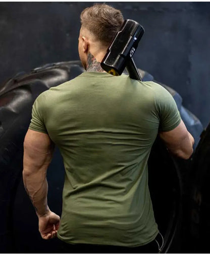 Tshirt for Men Bodybuilding  Graphic T Shirts Workout Fitness Men Clothing Short Sleeve Shirt Street Wear